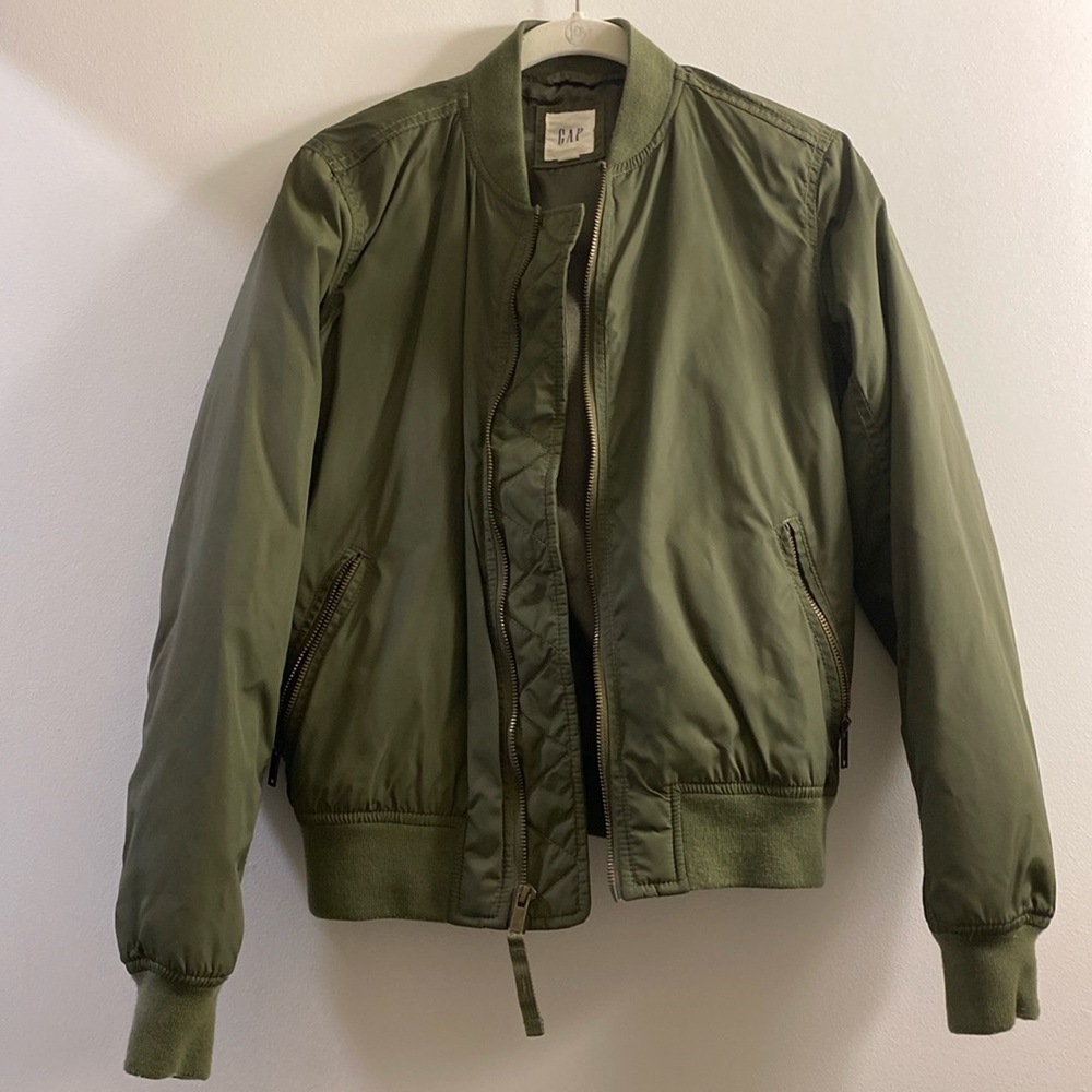 Army Green Bomber Jacket - XS